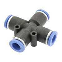 IQS X – Steckverbindung Kreuz – Steckanschluss 4 gleiche Abgänge Ø 4 – 12 mm