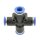 IQS X – Steckverbindung Kreuz – Steckanschluss 4 gleiche Abgänge Ø 4 – 12 mm