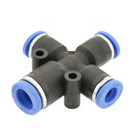 IQS X – Steckverbindung Kreuz – Steckanschluss 3 reduzierte Abgänge Ø 6 - 12 mm