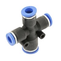 IQS X – Steckverbindung Kreuz – Steckanschluss 3 reduzierte Abgänge Ø 6 - 12 mm