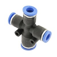 IQS X – Steckverbindung Kreuz – Steckanschluss 3 reduzierte Abgänge Ø 6 - 12 mm