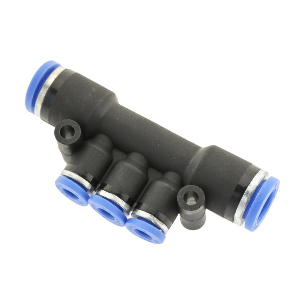 IQS T - Mehrfachverteiler mit 3 reduzierten Abgängen Ø: 4 – 10 mm Pneumatik