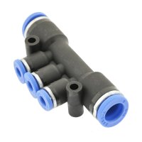 IQS T - Mehrfachverteiler mit 3 reduzierten Abgängen Ø: 4 – 10 mm Pneumatik