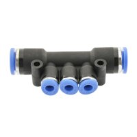 IQS T - Mehrfachverteiler mit 3 reduzierten Abgängen Ø: 4 – 10 mm Pneumatik