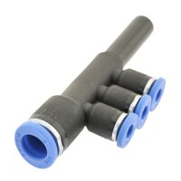 IQS T - Mehrfachverteiler mit 3 reduzierten Abgängen Ø: 4 – 10 mm Stecknippel