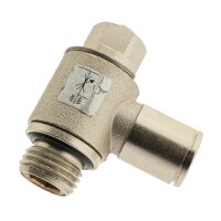 IQS Winkel Drosselrückschlagventil G 1/8“ – G 1/4“ ab- zuluftregelnd Messing