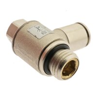 IQS Winkel Drosselrückschlagventil G 1/8“ – G 1/4“ ab- zuluftregelnd Messing