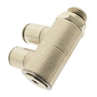 IQS Steck - Mehrfachverteiler 2 Abgänge G 1/8“ – G 1/4“ Messing vernickelt