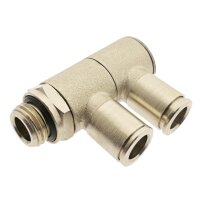 IQS Steck - Mehrfachverteiler 2 Abgänge G 1/8“ – G 1/4“ Messing vernickelt