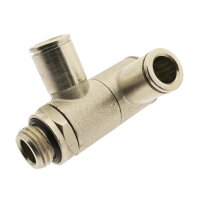 IQS Steck - Mehrfachverteiler 2 Abgänge G 1/8“ – G 1/4“ Messing vernickelt