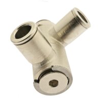IQS Steck - Mehrfachverteiler 2 Abgänge G 1/8“ – G 1/4“ Messing vernickelt