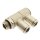 IQS Steck - Mehrfachverteiler 2 Abgänge G 1/8“ – G 1/4“ Messing vernickelt