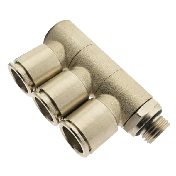 IQS L Steck - Mehrfachverteiler 3 Abgänge G-Gewinde Winkelverteiler Messing ver.