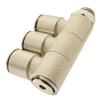 IQS L Steck - Mehrfachverteiler 3 Abgänge G-Gewinde Winkelverteiler Messing ver.