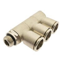 IQS L Steck - Mehrfachverteiler 3 Abgänge G-Gewinde Winkelverteiler Messing ver.