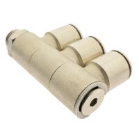 IQS L Steck - Mehrfachverteiler 3 Abgänge G-Gewinde Winkelverteiler Messing ver.