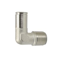 IQS L Steckverschraubung feststehendes Außengewinde  G 1/8“ - G 1/4" Messing v.