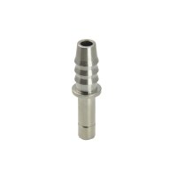 IQS gerader Stecknippel mit Schlauchtülle 6 – 13 mm Messing vernickelt – 150°C