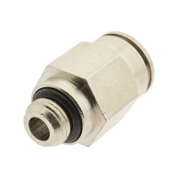IQS gerade Steckverschraubung Messing vernickelt 3-16mm Pneumatik Verschraubung