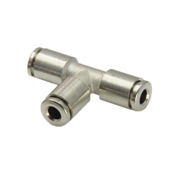 IQS T-Steckverbindung (reduzierend) Steckanschluss 3 – 16 mm Messing vernickelt