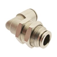 IQS Winkel – Schott - Steckanschluss Messing vernickelt 4–12mm Pneumatik Stecker