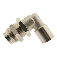 IQS Winkel – Schott - Steckanschluss Messing vernickelt 4–12mm Pneumatik Stecker