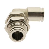 IQS Winkel – Schott - Steckanschluss Messing vernickelt 4–12mm Pneumatik Stecker
