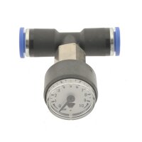 IQS Manometer zum Leitungseinbau 0 – 16 bar, IQS Standard Pneumatik Manometer