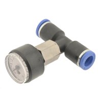 IQS Manometer zum Leitungseinbau 0 – 16 bar, IQS Standard Pneumatik Manometer