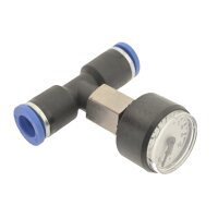 IQS Manometer zum Leitungseinbau 0 – 16 bar, IQS Standard Pneumatik Manometer