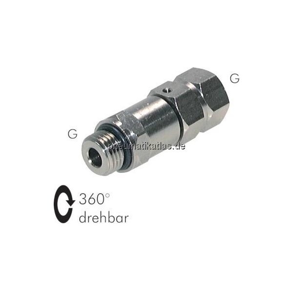 Schnell-Drehverschraubung G 3/ 8"(AG)-G 3/8"(IG)