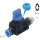 3/2-Wege-Absperrventil R 1/4"- 6mm, Gewindeseite entlüftend