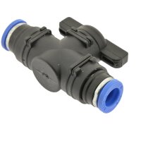 IQS Absperrhahn Steckanschluss beidsetig 6mm, IQS-Standard