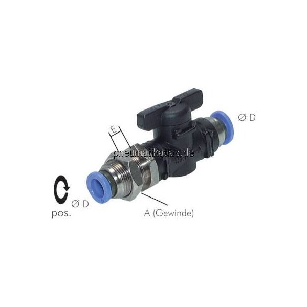 Schott-Absperrhahn 6mm, IQS- Standard