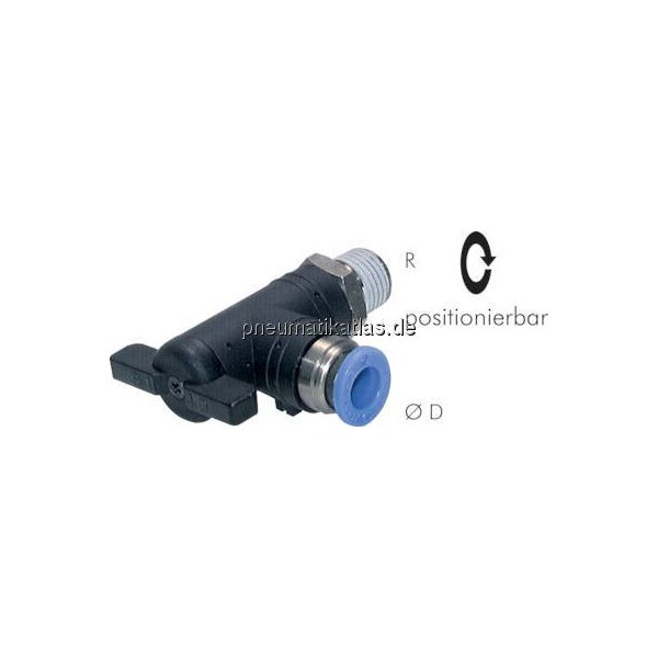 Winkel-Absperrhahn R 1/4"-8mm, IQS-Standard