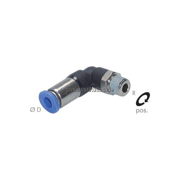 Winkel-Steckanschluss, selbstabsperrend R 3/8"-10mm