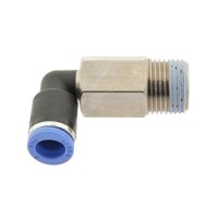 IQS Winkel-Steckverschraubung, lang R 1/4"-6mm, IQS-Standard Pneumatik L-Stück
