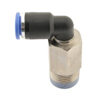 IQS Winkel-Steckverschraubung, lang R 1/4"-6mm, IQS-Standard Pneumatik L-Stück