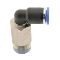 IQS Winkel-Steckverschraubung, lang R 1/4"-6mm, IQS-Standard Pneumatik L-Stück
