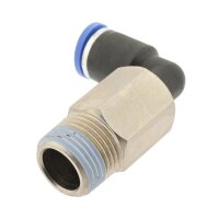IQS Winkel-Steckverschraubung, lang R 1/4"-6mm, IQS-Standard Pneumatik L-Stück