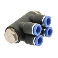 IQS 4 - Fach - Verteiler Mehrfachverteiler zylindrisches Außengewinde G 1/8" - 4 mm, IQS - Standard