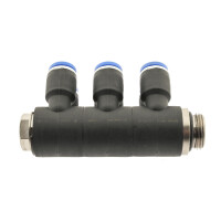 IQS 6 - Fach - Verteiler Mehrfachverteiler zylindrisches Außengewinde G 3/8" - 4 mm, IQS - Standard