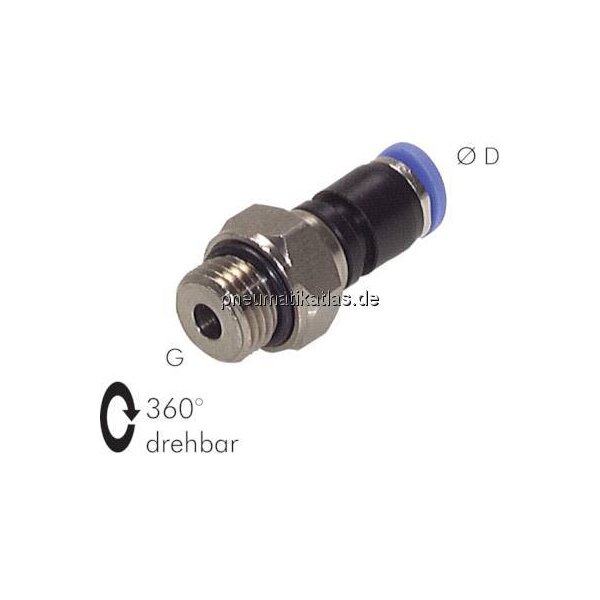 Gerade Drehverschraubung G 1/ 2"-10mm, IQS-Standard