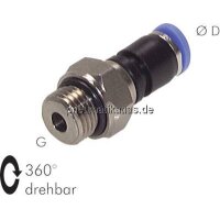 Gerade Drehverschraubung M 5- 6mm, IQS-Standard