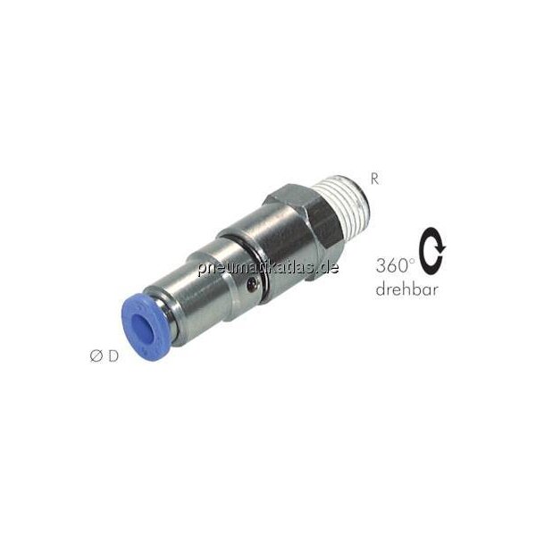 Gerade Schnelldrehverschrau- bung R 1/2"-12mm, IQS-Standard