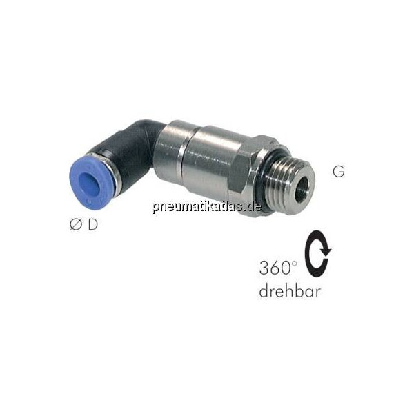 Winkel-Schnelldrehverschrau- bung G 1/4"-8mm, IQS-Standard