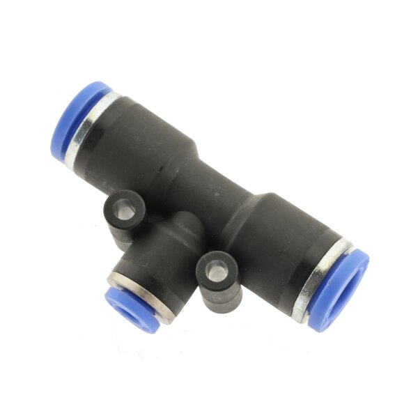 IQS T-Steckanverbindung reduzierend 10mm-6mm, IQS-Standard Pneumatik T-Verbinder