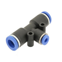 IQS T-Steckanverbindung reduzierend 10mm-6mm, IQS-Standard Pneumatik T-Verbinder