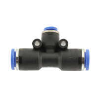 IQS T-Steckanverbindung reduzierend 10mm-6mm, IQS-Standard Pneumatik T-Verbinder