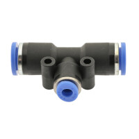 IQS T-Steckanverbindung reduzierend 10mm-6mm, IQS-Standard Pneumatik T-Verbinder